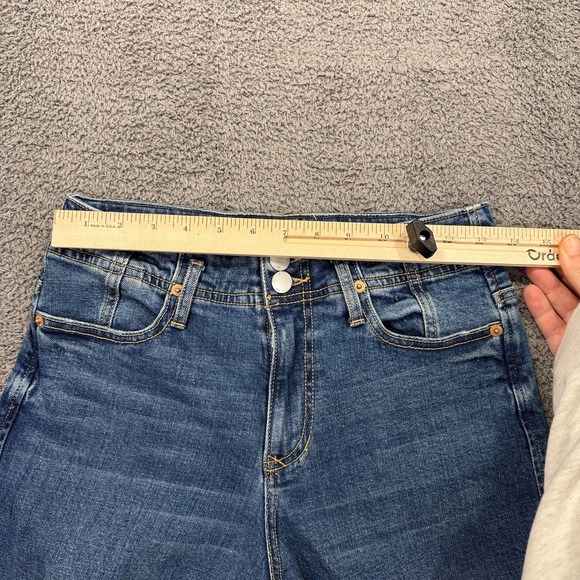 Dear John Jeans Womens 27 Wide Leg High Rise Cropped Blue Denim DPMS5A700-TYN - Picture 9 of 15